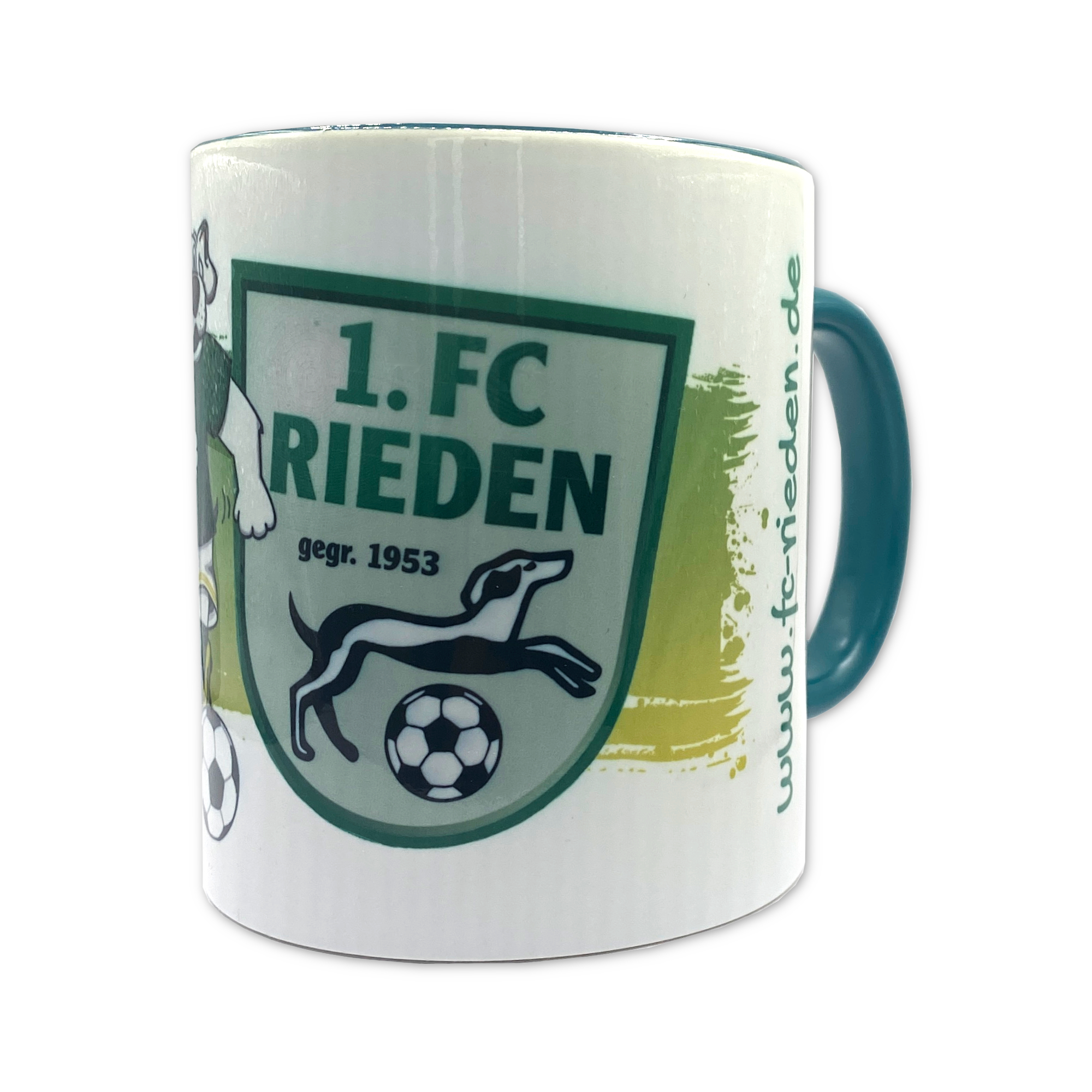 #Maskottchen Rudi Tasse mit FCR Logo – Bild 2
